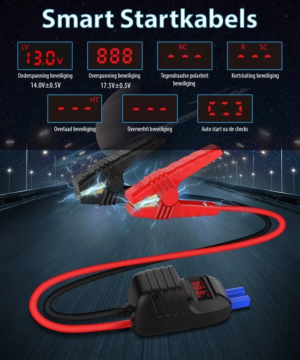 UTRAI - Jump Starter Auto - Batterij 13000mAh - 1000A - Smart-Clip Power Bank Met Batterij Detectie Voor 12V - Auto Booster Jumpstarter Mini 3 UTRAI - Jump Starter Auto - Batterij 13000mAh - 1000A - Smart-Clip Power Bank Met Batterij Detectie Voor 12V - Auto Booster Jumpstarter Mini - Image 3