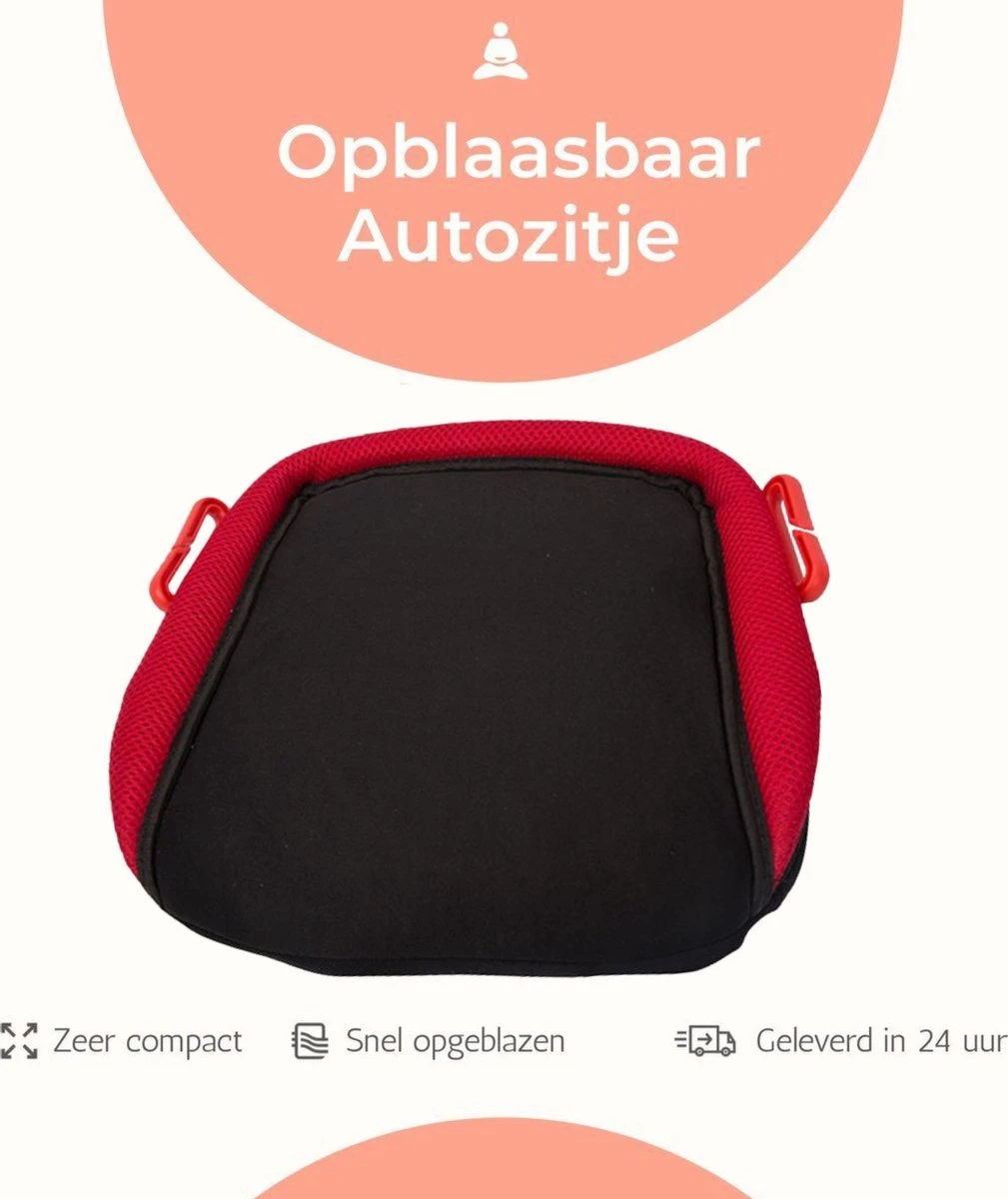Deliqart - Zitverhoger - Autozitje - Opblaasbare Autozitje - Autostoeltje - Zwart 3 Deliqart - Zitverhoger - Autozitje - Opblaasbare Autozitje - Autostoeltje - Zwart - Image 3