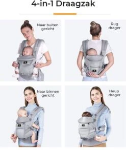 Deryan Meinkind Draagzak - Buikdrager 4-in-1 Antraciet/Grijs -Maxi-Cosi Winkel 1011x1200 7