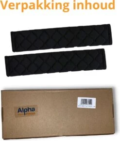 Merkloos Luxe Gordelhoes - Auto Gordelbeschermer - Gordelkussen - Zwart - 2 Stuks Gordelbeschermers -Maxi-Cosi Winkel 1019x1200