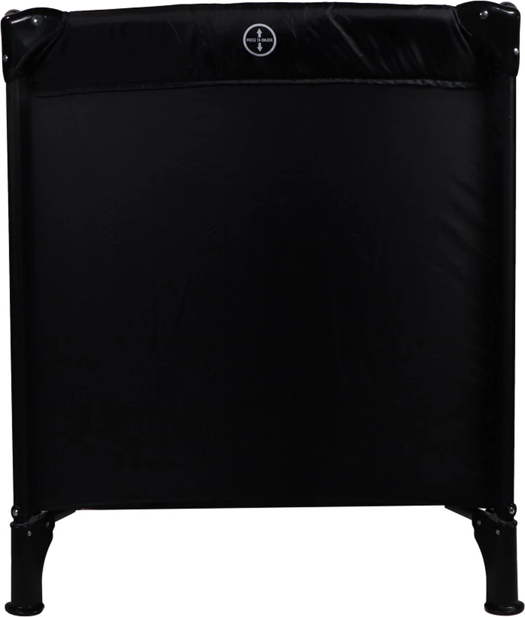 Ding Campingbedje - Zwart - 120x60 Cm - Reisbedje Inclusief Bodemmatrasje 2 Ding Campingbedje - Zwart - 120x60 Cm - Reisbedje Inclusief Bodemmatrasje - Image 2