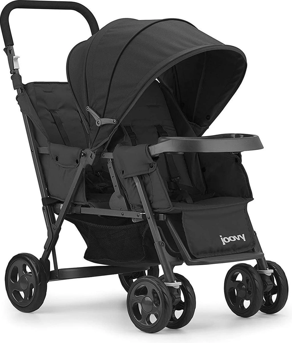 Joovy Caboose Too Dubbele Kinderwagen - Zwart - Duo Buggy 1 Joovy Caboose Too Dubbele Kinderwagen - Zwart - Duo Buggy