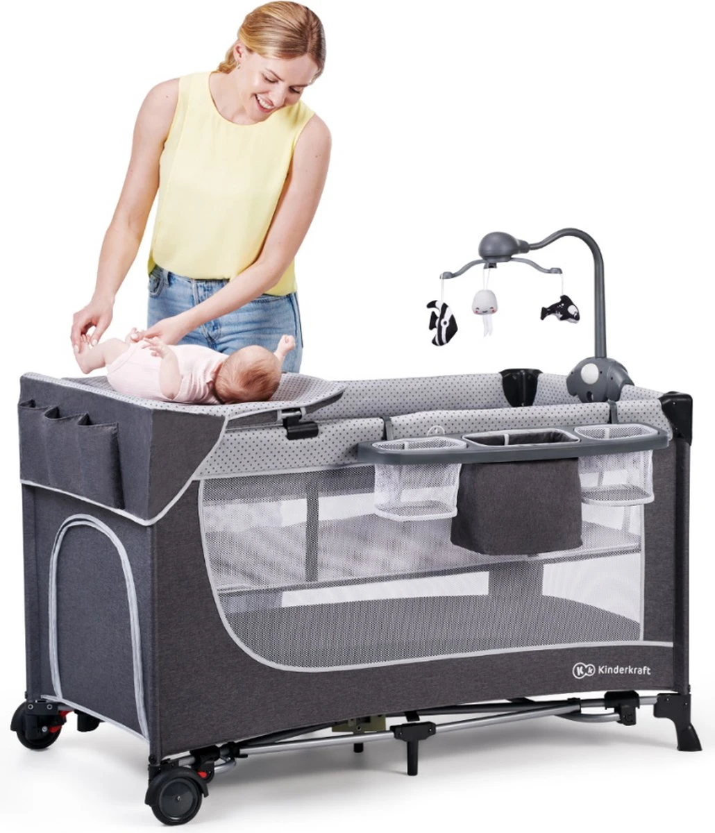 Kinderkraft Campingbed - Leody Met Accessoires - Roze 4 Kinderkraft Campingbed - Leody Met Accessoires - Roze - Image 4