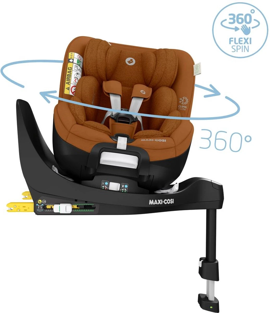 Maxi-Cosi Mica Pro Eco I-Size Autostoeltje - 360° Draaibaar - Gerecyclede Stoffen - Authentic Cognac - Vanaf De Geboorte Tot Ca. 4 Jaar 11 Maxi-Cosi Mica Pro Eco I-Size Autostoeltje - 360° Draaibaar - Gerecyclede Stoffen - Authentic Cognac - Vanaf De Geboorte Tot Ca. 4 Jaar - Image 11