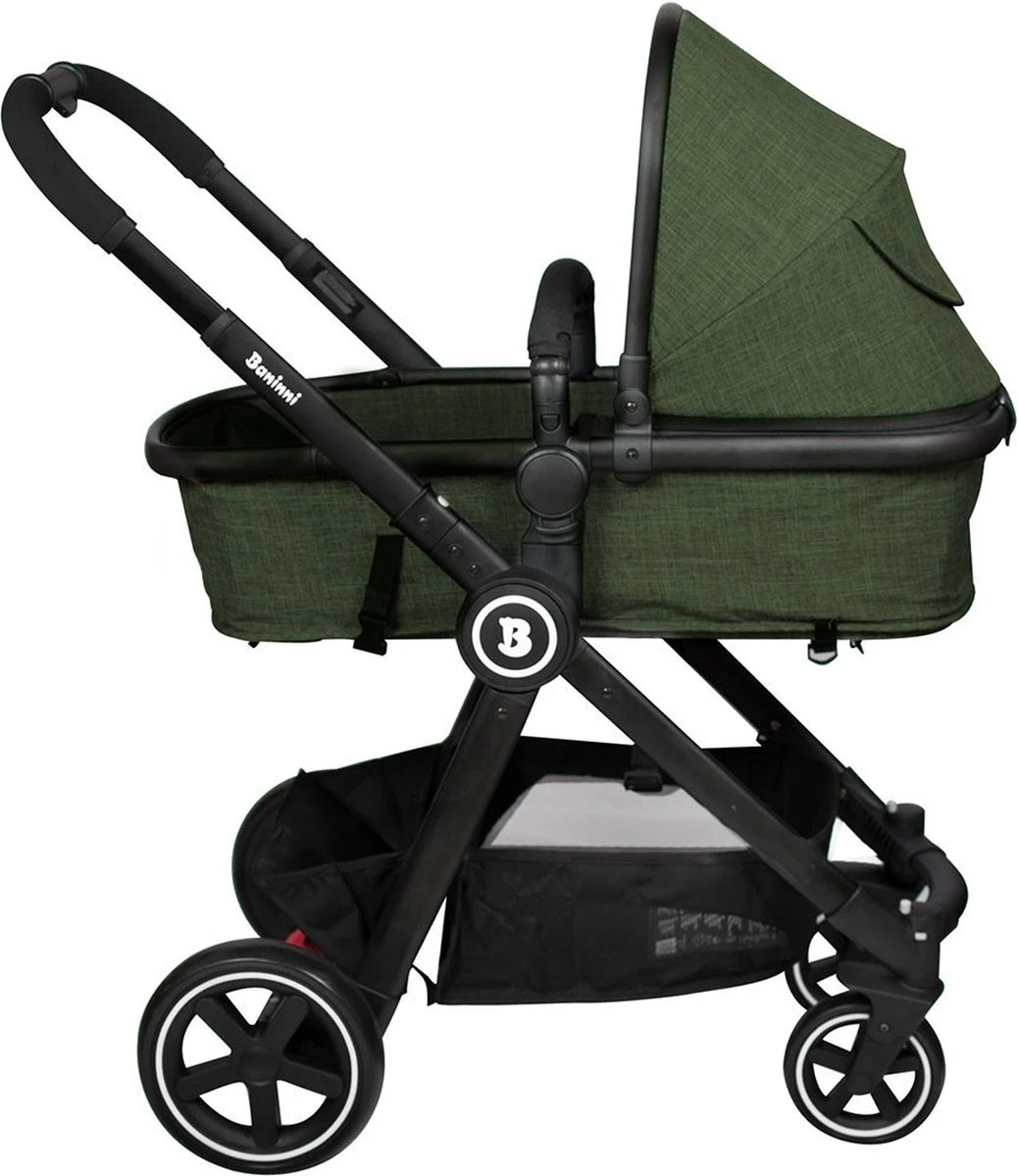 Baninni Kinderwagen Otto 3 In 1 Olive Green 6 Baninni Kinderwagen Otto 3 In 1 Olive Green - Image 6