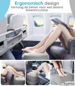Merkloos Voetensteun | Opblaasbaar | In Alle Hoogtes Verstelbaar | Reiskussen | Vliegtuigbed | Voetensteun | 3 Verschillende Standen | Met Kinderen Reizen | Grijs -Maxi-Cosi Winkel 1045x1200 2