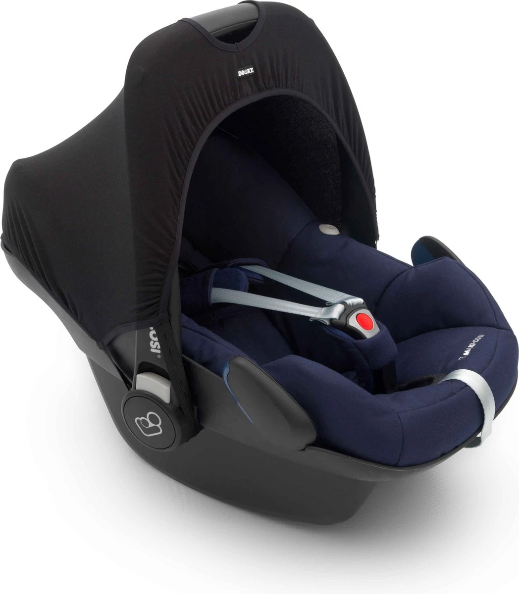 Dooky Hoody Autostoel Zonnekap - UV Werend - Black 1 Dooky Hoody Autostoel Zonnekap - UV Werend - Black