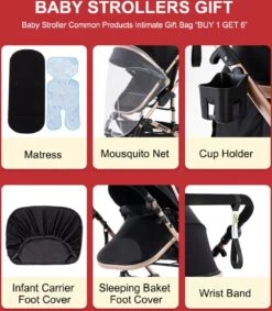 Luxe Kinderwagen 3 In 1 - Wandelwagen - Kinderwagen 3-in-1 Incl Autostoel - Kinderwagen Maxi Cosi – Buggy 3 In 1 - Newborn - Zwart/goud -Maxi-Cosi Winkel 1049x1200 9