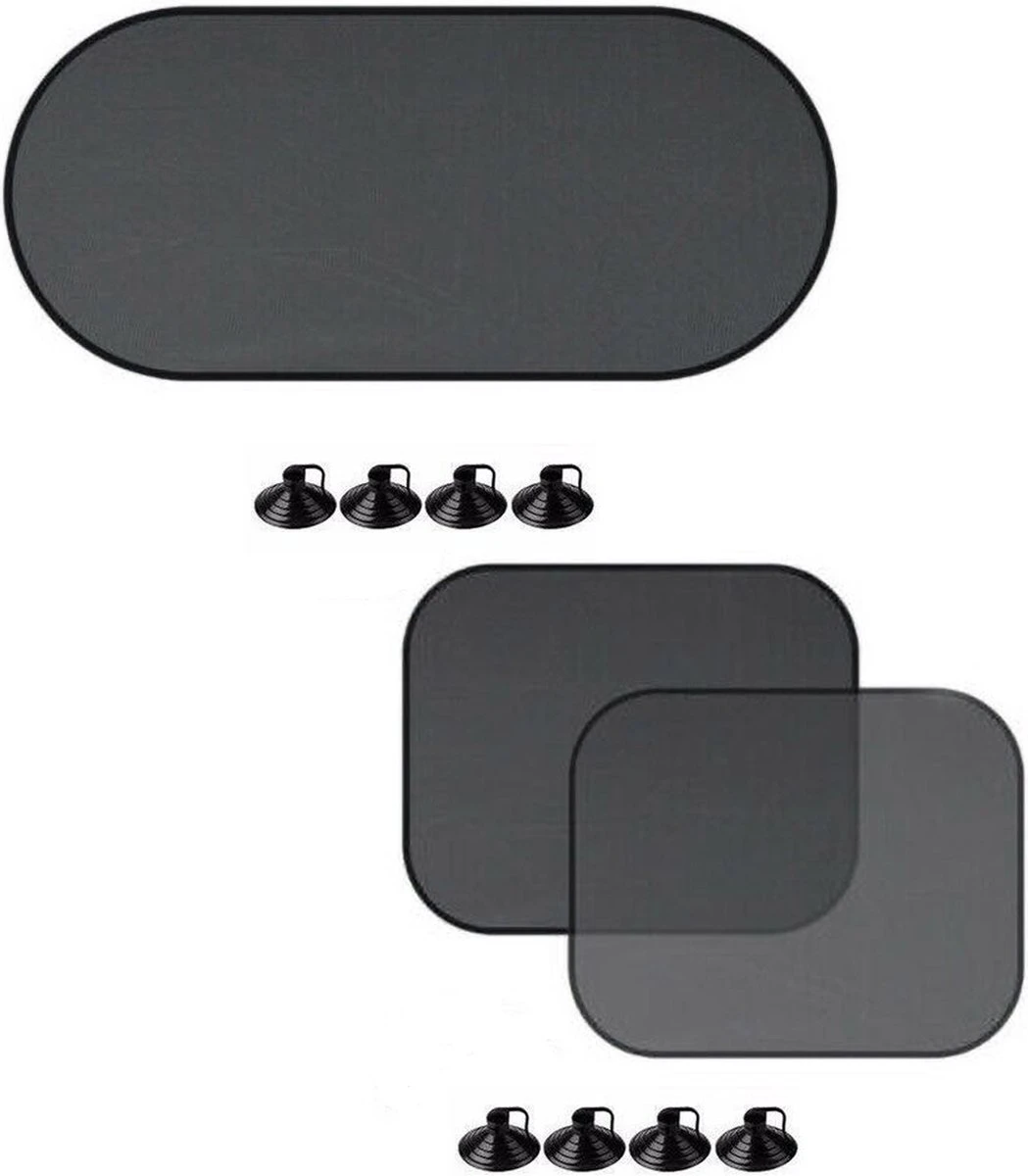 Zonnescherm Auto - Zonwering - Zijruit - Achterruit - UV Protectie - Set Van 3 - Rheme 1 Zonnescherm Auto - Zonwering - Zijruit - Achterruit - UV Protectie - Set Van 3 - Rheme