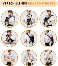 Deryan Pack Luxe Ergonomische Draagzak - Babydrager + Opbergvakjes - Zwart -Maxi-Cosi Winkel 1057x1200 1