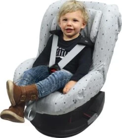Dooky Seat Cover Groep 1 Autostoel Hoes Light Grey Crowns -Maxi-Cosi Winkel 1059x1200 2