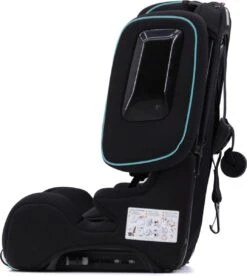 Hamilton By Yoop Cabrio Premium Opvouwbare Autostoel – Veilig, Comfortabel En Lichtgewicht Autozitje – Groep I, II, III Autostoeltje Voor 9 Maanden Tot 12 Jaar – Neon Blauw – ISOFIX Kliksysteem - 1e Opvouwbare Autostoel Ter Wereld - Zwart/Neon Blauw -Maxi-Cosi Winkel 1075x1200 2