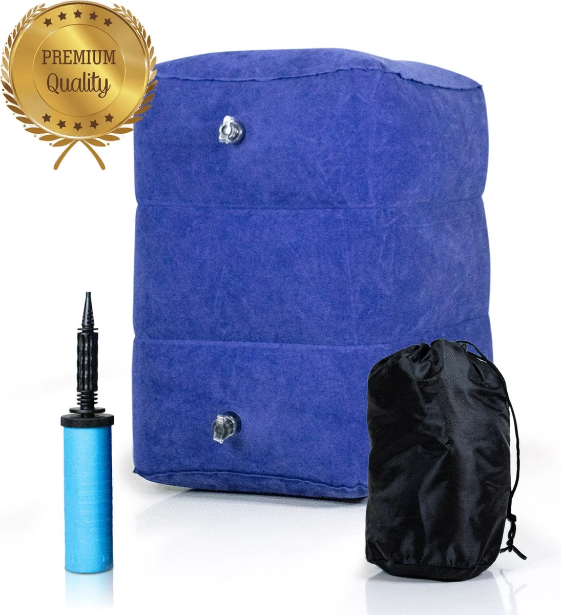 Merkloos Voetensteun - Vliegtuigbedje - Premium Quality - Reisbedje - 3 Hoogtestanden - Vliegtuig Kussen - Voetenbankje Of Poef - Met Opbergzakje & Pomp - Blauw 1 Merkloos Voetensteun - Vliegtuigbedje - Premium Quality - Reisbedje - 3 Hoogtestanden - Vliegtuig Kussen - Voetenbankje Of Poef - Met Opbergzakje & Pomp - Blauw