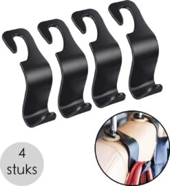 Merkloos Auto Kapstok - Opberghaak - Tashouder - Zwart - 4 Stuks -Maxi-Cosi Winkel 1098x1200