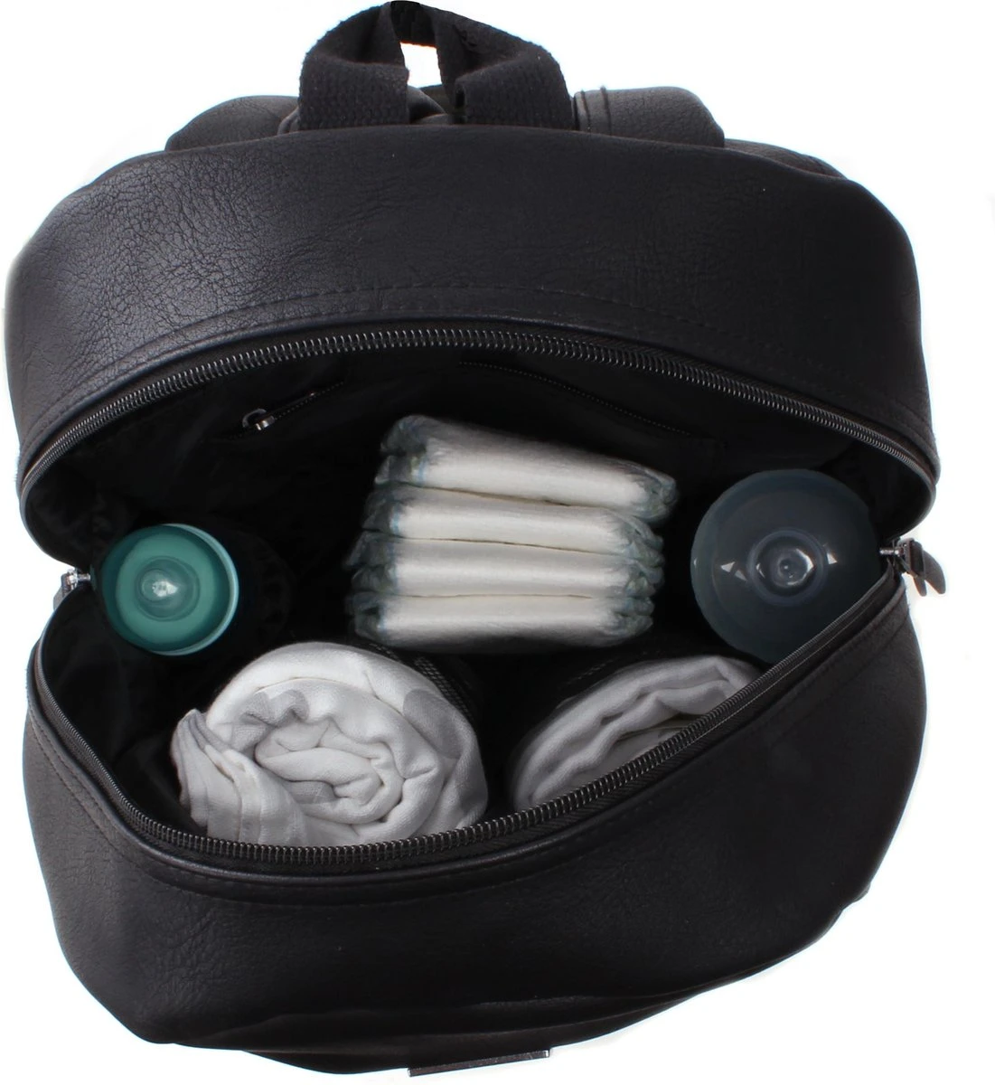 Kidzroom Popular Luiertas Rugzak - Zwart - Verschoonmatje - Flessenhouder 3 Kidzroom Popular Luiertas Rugzak - Zwart - Verschoonmatje - Flessenhouder - Image 3