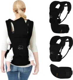 Deryan Pack Luxe Ergonomische Draagzak - Babydrager + Opbergvakjes - Zwart -Maxi-Cosi Winkel 1105x1200 2