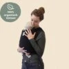 Cuddie Baby Draagdoek - Premium Organic Baby Draagdoek Gemaakt Van Bio Katoen - Newborns Tot 15 Kg - Baby Cadeau - Met Wenskaart - Zwart