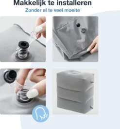 Merkloos Vliegtuigbedje - Opblaasbare Voetensteun - Reiskussen Vliegtuig - 3 Standen -Maxi-Cosi Winkel 1119x1200