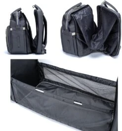 Luiertas - Multifuctioneel Luiertas 3 In 1 - Met Babybedje - Met Verschoningsmatje - Grijs - Met Usb - Met Verdikt Matras -Maxi-Cosi Winkel 1120x1200 3