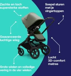 Bugaboo - 3-in-1 Kinderwagen Fox 3 - Black/Forest Green -Maxi-Cosi Winkel 1123x1200 3