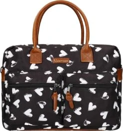 Kidzroom Black And White Luiertas - Zwart - Ophanglussen Kinderwagen - Verschoonmatje - Verstelbare Schouderband -Maxi-Cosi Winkel 1125x1200 6