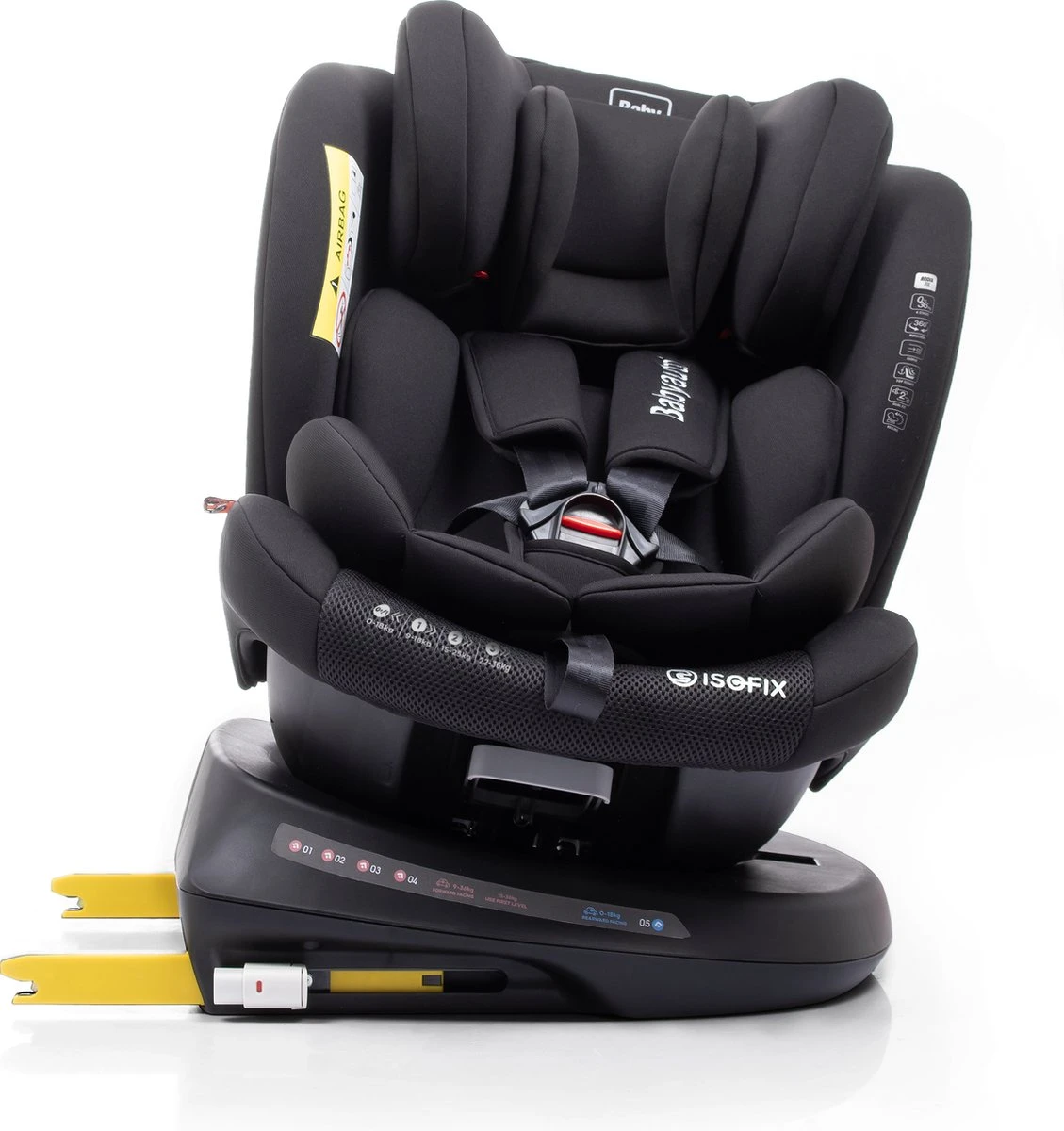 Autostoel Babyauto Rodia 360° Met Isofix - Groep 0+/1/2/3 Zwart (0-36kg) 4 Autostoel Babyauto Rodia 360° Met Isofix - Groep 0+/1/2/3 Zwart (0-36kg) - Image 4