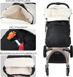 Monzana Kinderwagen Voetenzak Zwart | Teddy | Maxi-Cosi -Maxi-Cosi Winkel 1133x1200 5