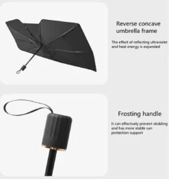 TDR - Zonnescherm / Autoparaplu - Binnenkant Voorruit Auto - Opvouwbaar - Hitte En UV Bescherming - 122 X 65 Cm -Maxi-Cosi Winkel 1135x1200