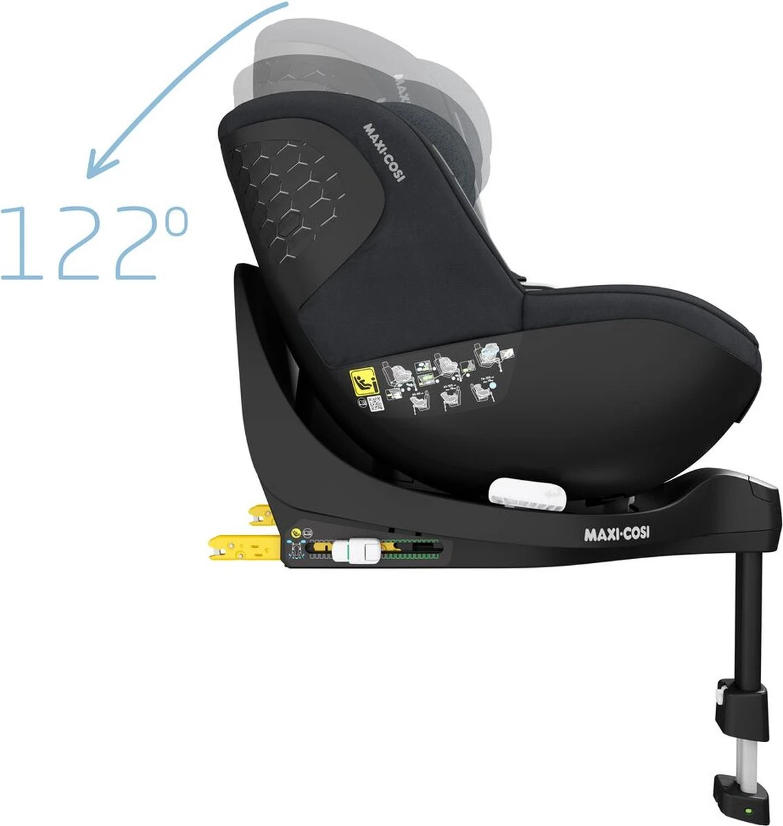Maxi-Cosi Mica Pro Eco I-Size Autostoeltje - 360° Draaibaar - Gerecyclede Stoffen - Authentic Graphite - Vanaf De Geboorte Tot Ca. 4 Jaar 7 Maxi-Cosi Mica Pro Eco I-Size Autostoeltje - 360° Draaibaar - Gerecyclede Stoffen - Authentic Graphite - Vanaf De Geboorte Tot Ca. 4 Jaar - Image 7