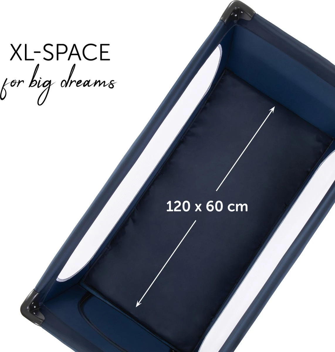 Hauck Dream N Play Plus Campingbedje - Navy 3 Hauck Dream N Play Plus Campingbedje - Navy - Image 3