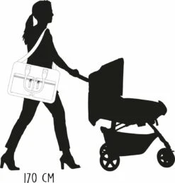 Kidzroom Black And White Luiertas - Zwart - Ophanglussen Kinderwagen - Verschoonmatje - Verstelbare Schouderband -Maxi-Cosi Winkel 1144x1200 4