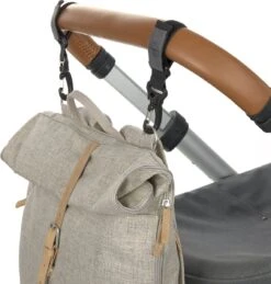 LÄSSIG Luiertas Rolltop Backpack Rugzak Incl Verschoningsmatje Choco Mélange Limited Edition -Maxi-Cosi Winkel 1145x1200