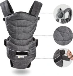 Hauck 2 Way Carrier Draagzak - Buikdrager - Melange Charcoal -Maxi-Cosi Winkel 1146x1200 11