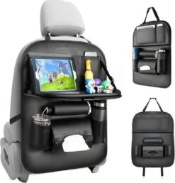 RAMBUX® - Autostoel Organizer Met Tray - Organizer Auto Stoelhoes Met Uitklapbare Tafel - Duurzaam Mat Zwart PU Leer Kunstleer - Tablethouder - Telefoonhouder - Fleshouder -Maxi-Cosi Winkel 1148x1200 1