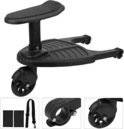 Merkloos Happyment® Universeel Meerijdplankje - Met Zitting - Voor Kinderwagen - Buggyboard - Zwart -Maxi-Cosi Winkel 1152x1200 1