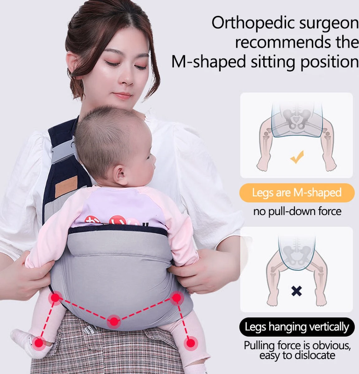 Merkloos Draagzak - Baby Draagzak - Zak - Grijs - Multifunctioneel - Ergonomisch - Baby - Dreumes - Peuter - Wrap - Travel Size - Tot 48 Maanden 2 Merkloos Draagzak - Baby Draagzak - Zak - Grijs - Multifunctioneel - Ergonomisch - Baby - Dreumes - Peuter - Wrap - Travel Size - Tot 48 Maanden - Image 2