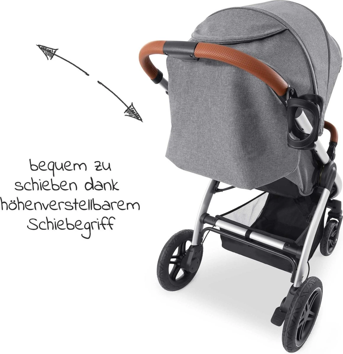 Hauck UpTown Buggy - Met één Hand Opvouwbaar - Grijs 3 Hauck UpTown Buggy - Met één Hand Opvouwbaar - Grijs - Image 3