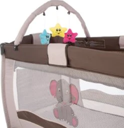 Tectake - Reisbedje Babybed Campingbed Dodo - 132x75x104cm Incl. Aankleedkussen En Draagtas - Bruin - 402203 -Maxi-Cosi Winkel 1164x1200 4