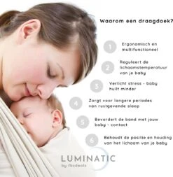 Baby Draagdoek - Babywrap - Baby Carrier - Babydrager - Buikdrager Baby – Baby Draagzak - Baby Sling | Luminatic® | Ergonomisch | Met Tasje | Zwart -Maxi-Cosi Winkel 1170x1200 7