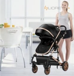 Merkloos Lioretti® Luxe Baby Buggy 3 In 1 | Baby Wagen | Kinderwagen Met Stoel En Wieg | Inklapbaar | Hoge Kwaliteit | Combi | Zwart -Maxi-Cosi Winkel 1173x1200 7