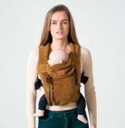 ByKay - Draagzak - Click Carrier Classic - Ribbed Velvet - Mustard Brown