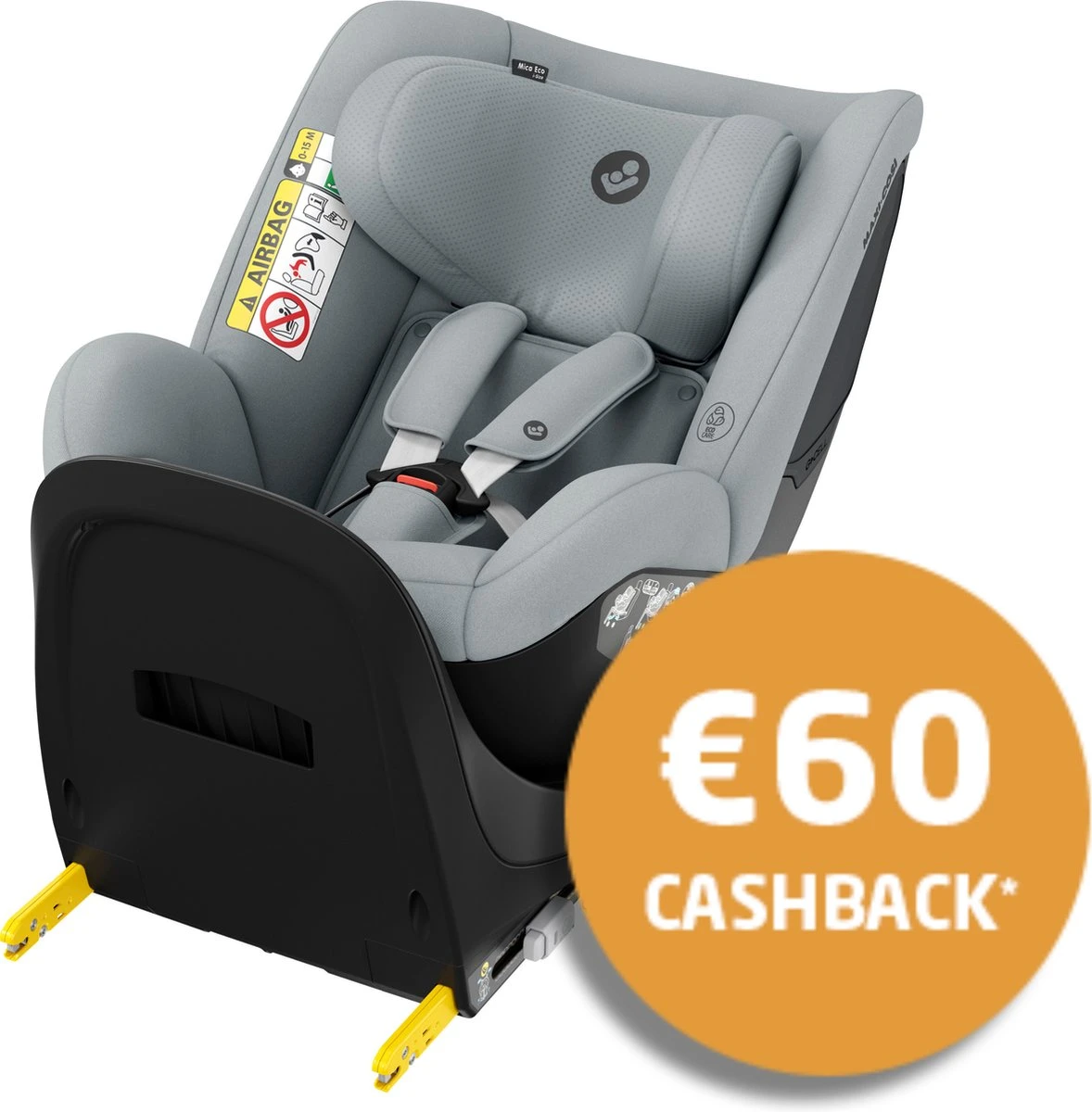 Maxi-Cosi Mica Eco I-Size Autostoeltje - 360° Draaibaar - Gerecyclede Stoffen - Authentic Grey 2 Maxi-Cosi Mica Eco I-Size Autostoeltje - 360° Draaibaar - Gerecyclede Stoffen - Authentic Grey - Image 2