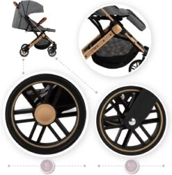 MoMi Wandelwagen - Compacte Lichtgewicht Buggy - Estelle - Gray-Gold (geschikt Van 6mnd - 15kg) -Maxi-Cosi Winkel 1178x1200 5