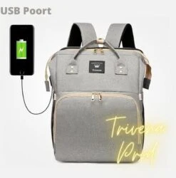 Luier- En Verzorgingstas - Luiertassen - Baby Rug Tas Met Isoleervak - Incl Flessen Verwarmer - Luiertas - Unisex/Jongens/Meisjes - Grijs - Luier Tas - Verzorgingstas Baby - Uitschuifbaar Verschoon/ Slaap Bedje - Incl Matrasje Baby - USB Poort -Maxi-Cosi Winkel 1185x1200 2