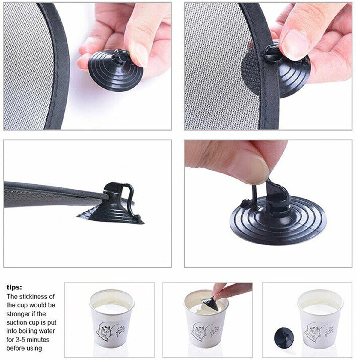 Zonnescherm Auto - Zonwering - Zijruit - Achterruit - UV Protectie - Set Van 3 - Rheme 2 Zonnescherm Auto - Zonwering - Zijruit - Achterruit - UV Protectie - Set Van 3 - Rheme - Image 2