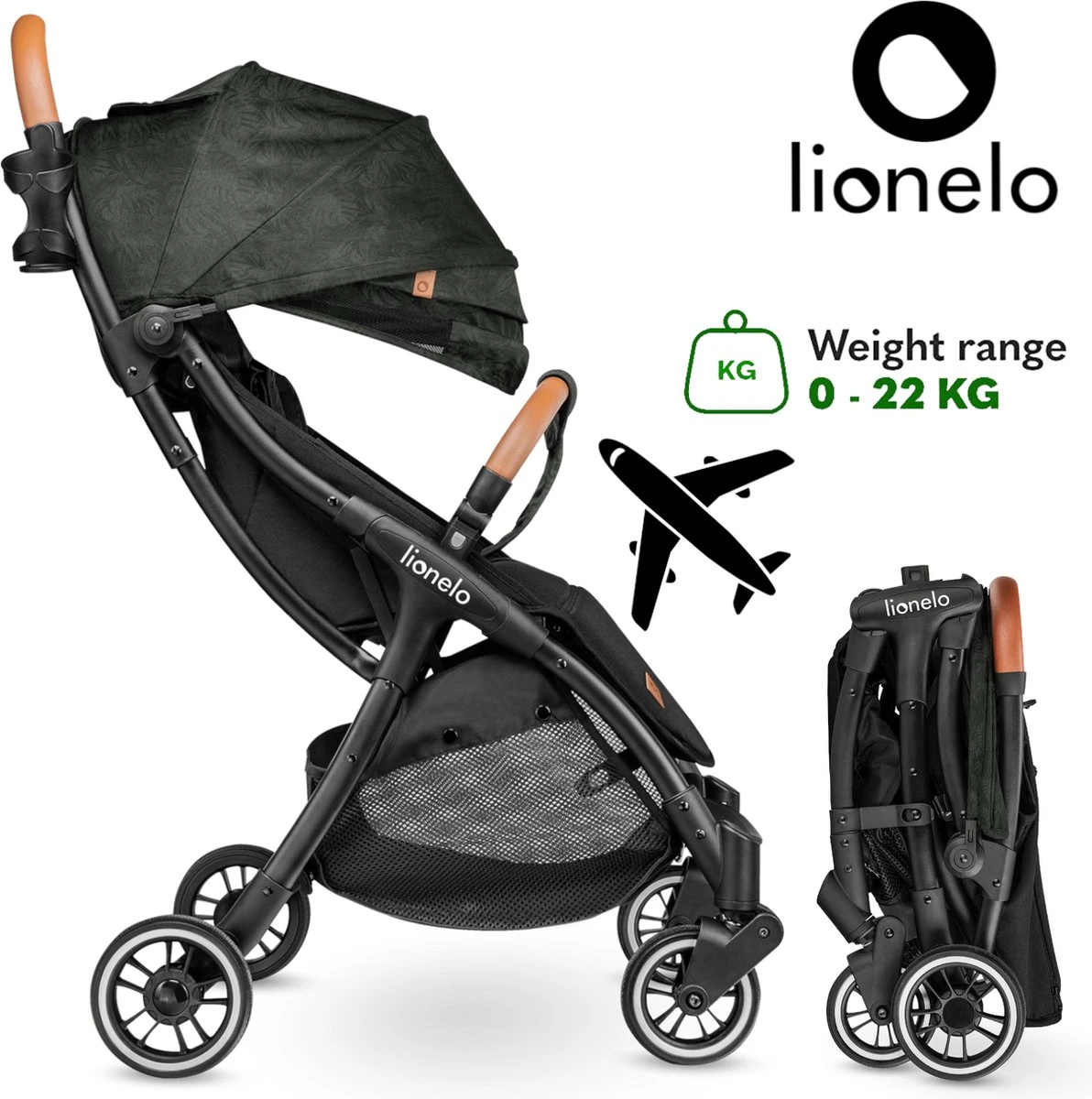 Lionelo Buggy Julie One - Kinderwagen Premium - Automatisch Opvouwen - Wandelwagen Tot 22 Kg - Comfortabele Zitje 1 Lionelo Buggy Julie One - Kinderwagen Premium - Automatisch Opvouwen - Wandelwagen Tot 22 Kg - Comfortabele Zitje