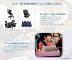 ‘’MOVENDO’’ Reistafel Voor Auto Kinderen – Autotafel – Speeltafel Auto – Travel Tray – Tekentafel – Opvouwbaar Met Tablethouder - Roze -Maxi-Cosi Winkel 1200x1000 12