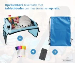 ‘’MOVENDO’’ Reistafel Voor Auto Kinderen – Autotafel – Speeltafel Auto – Travel Tray – Tekentafel – Opvouwbaar Met Tablethouder - Blauw -Maxi-Cosi Winkel 1200x1000 8