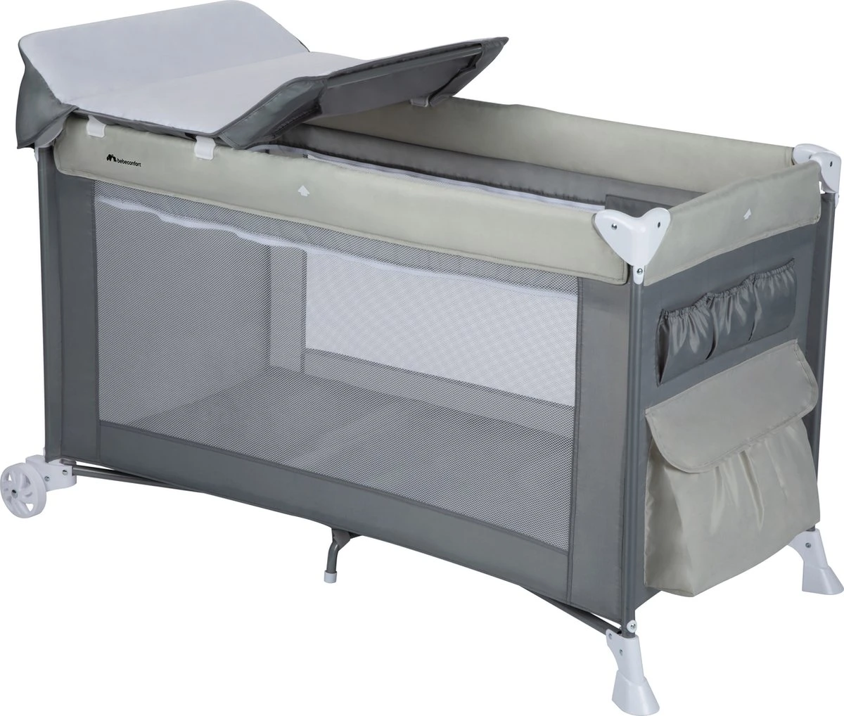 Bebeconfort Full Dreams Campingbedje - Warm Grey 1 Bebeconfort Full Dreams Campingbedje - Warm Grey