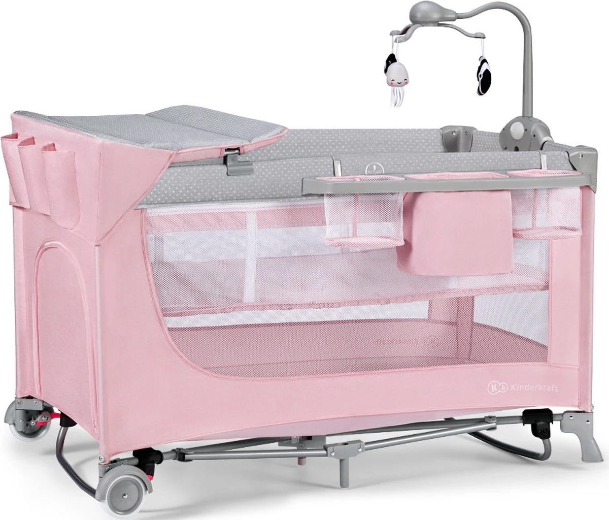 Kinderkraft Campingbed - Leody Met Accessoires - Roze 10 Kinderkraft Campingbed - Leody Met Accessoires - Roze - Image 10
